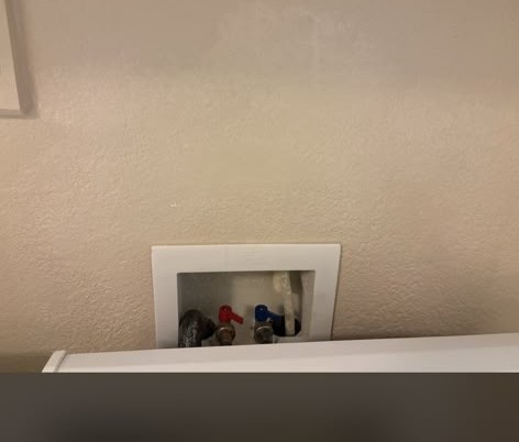 Finished laundry valve access panel patched and painted — after, Las Vegas